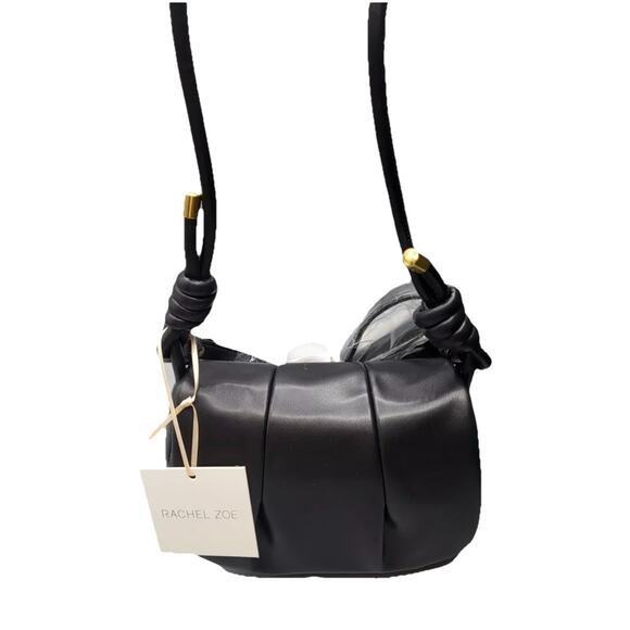 Rachel Zoe Handbags - Rachel Zoe Jacquelyn Black Vegan Leather Purse Crossbody Soft Lightweight NEW